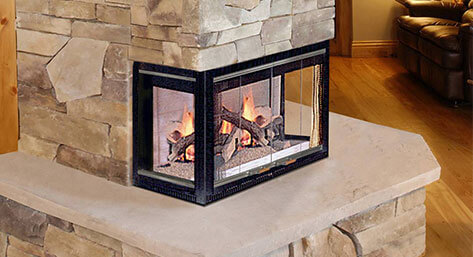 Gas fireplace Multisided de Heat & Glo